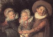 HALS, Frans Three Children with a Goat Cart (detail) Spain oil painting reproduction